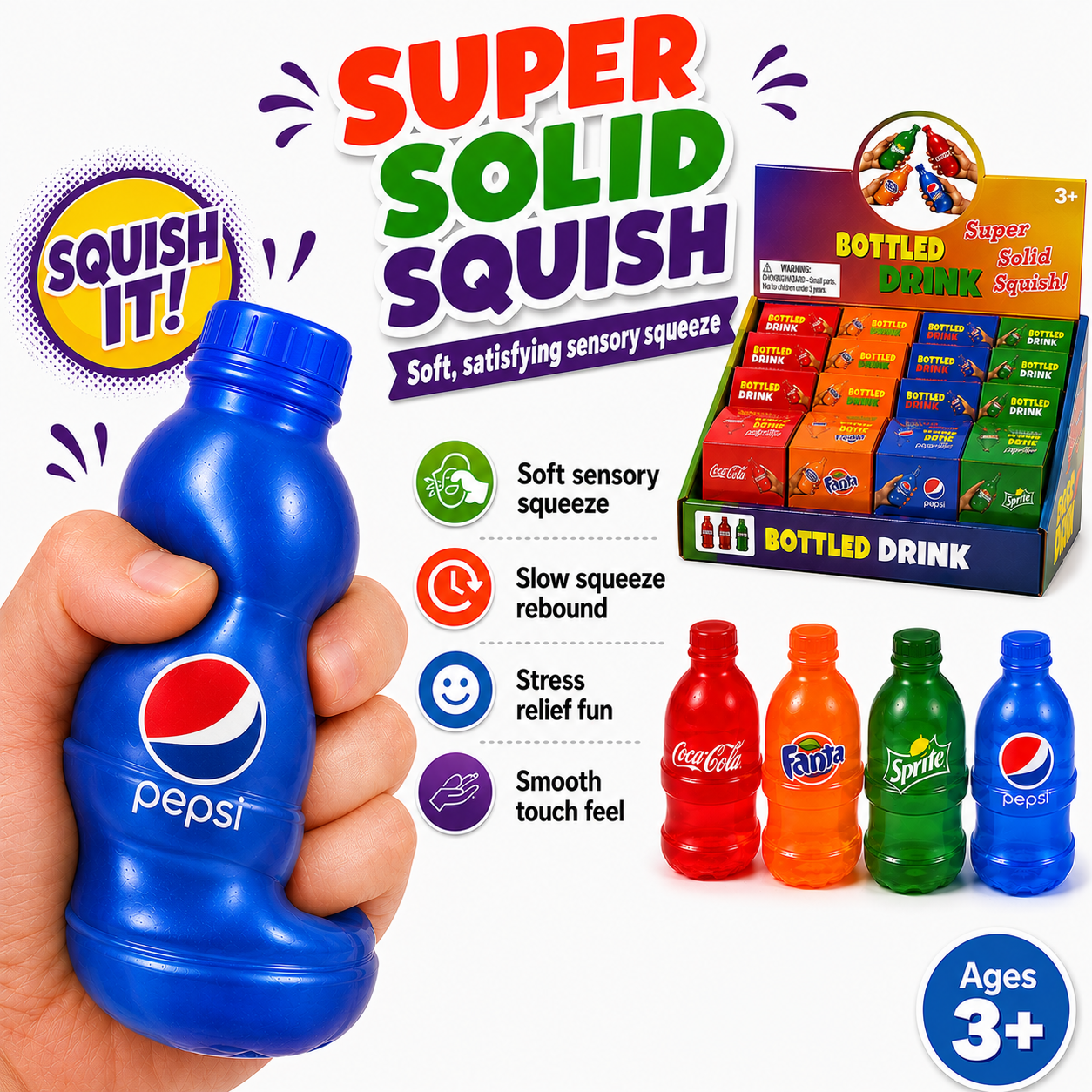 Assorted Soda Bottle Squishy
