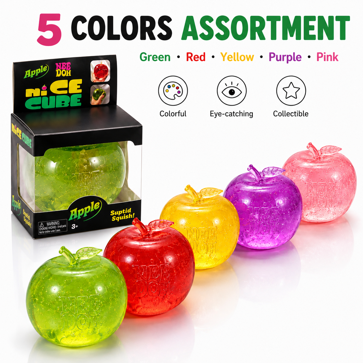 Colorful Apple Stress Relief Toy