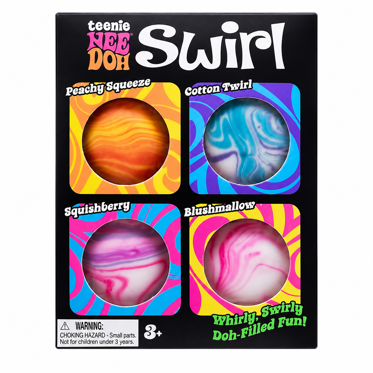 Colorful Swirl Squishy Putty Balls – 4 Piece Set
