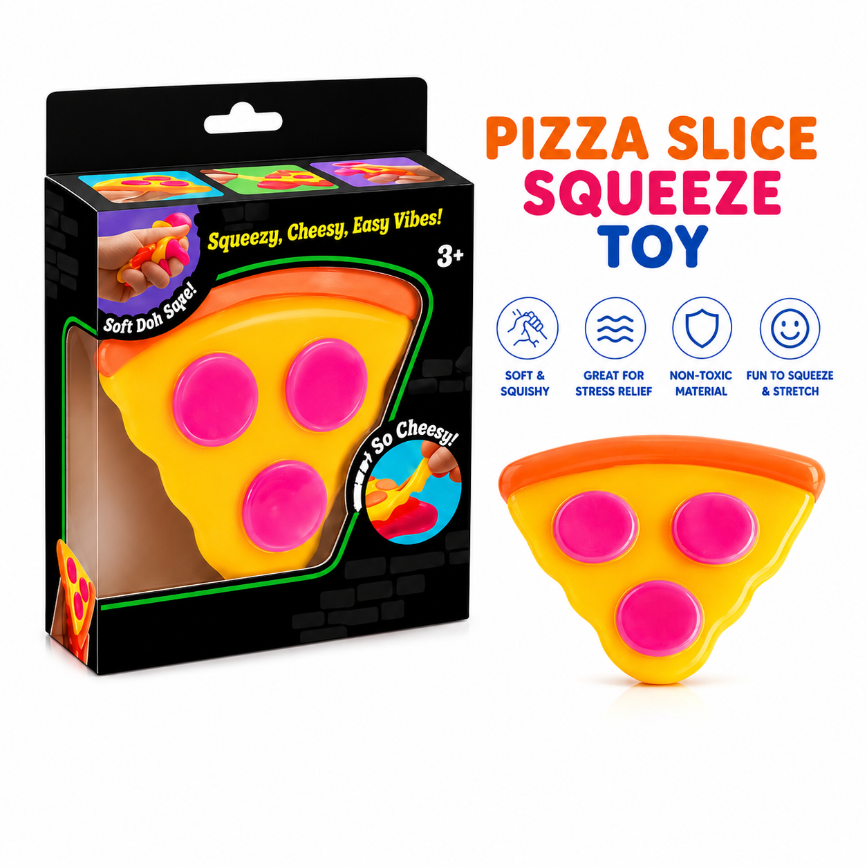 Soft Pizza Shaped Sensory Squishy