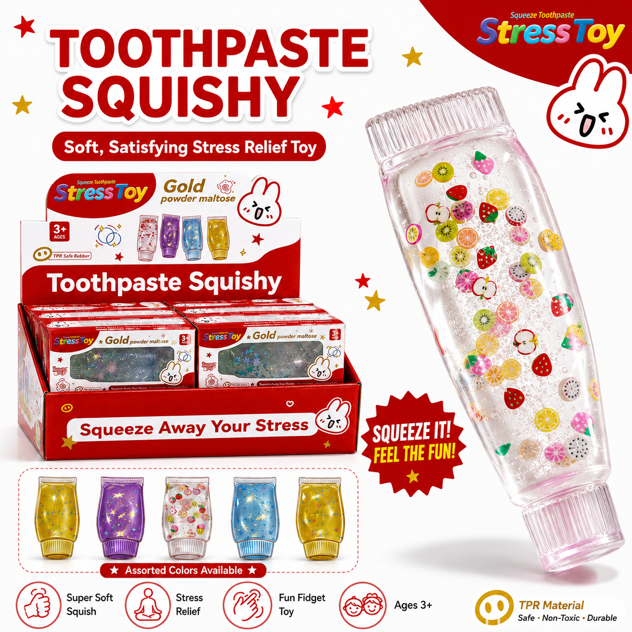 Toothpaste Squishy Toy for Stress Relief