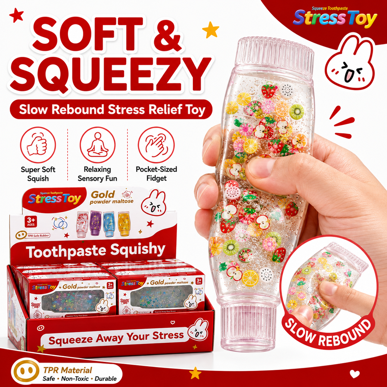 Toothpaste Squishy Toy for Stress Relief