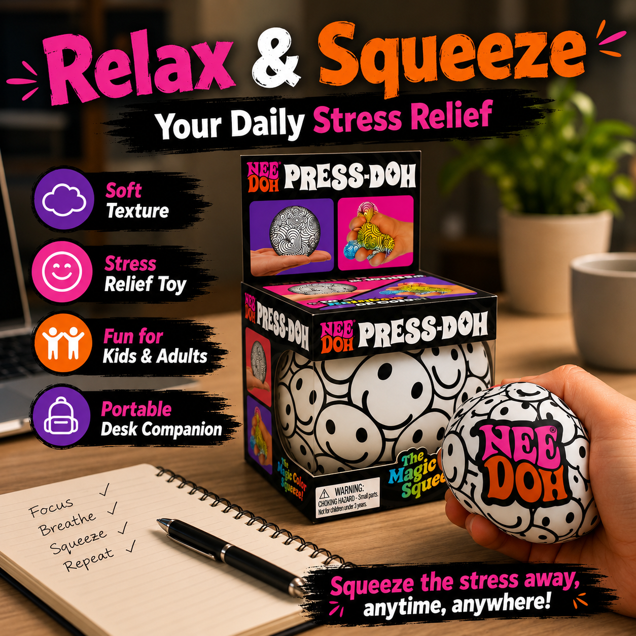 Magic Color Changing Squeeze Ball – Soft Sensory Stress Relief Toy
