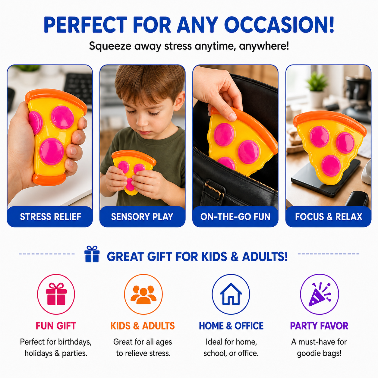 Soft Pizza Shaped Sensory Squishy