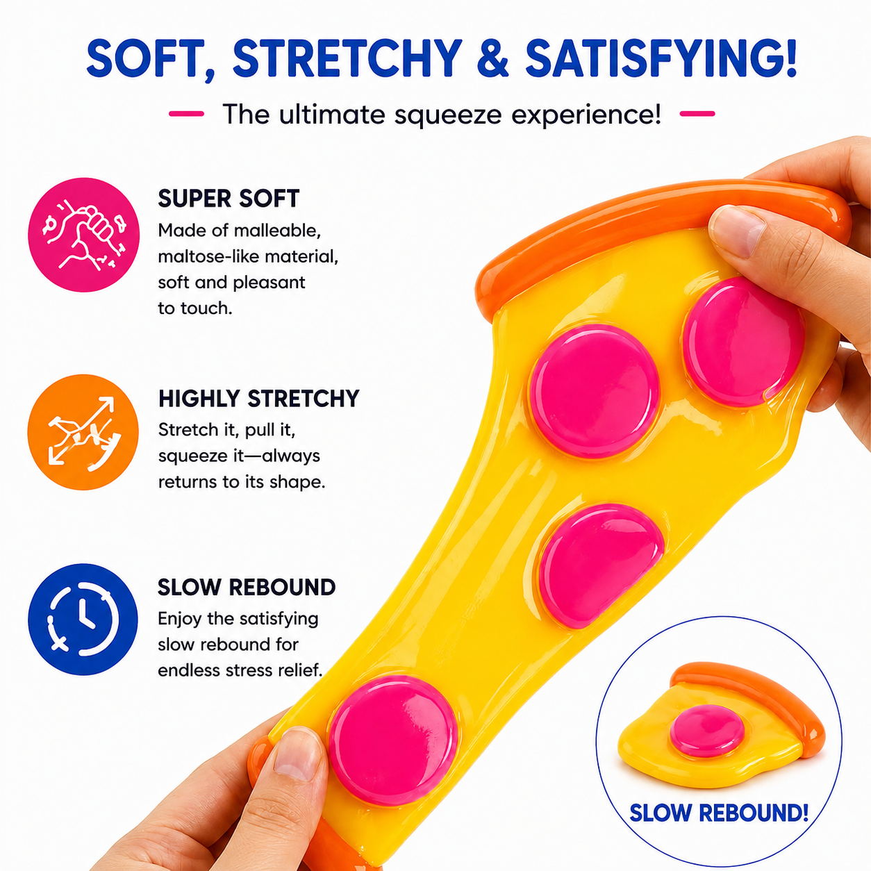 Soft Pizza Shaped Sensory Squishy