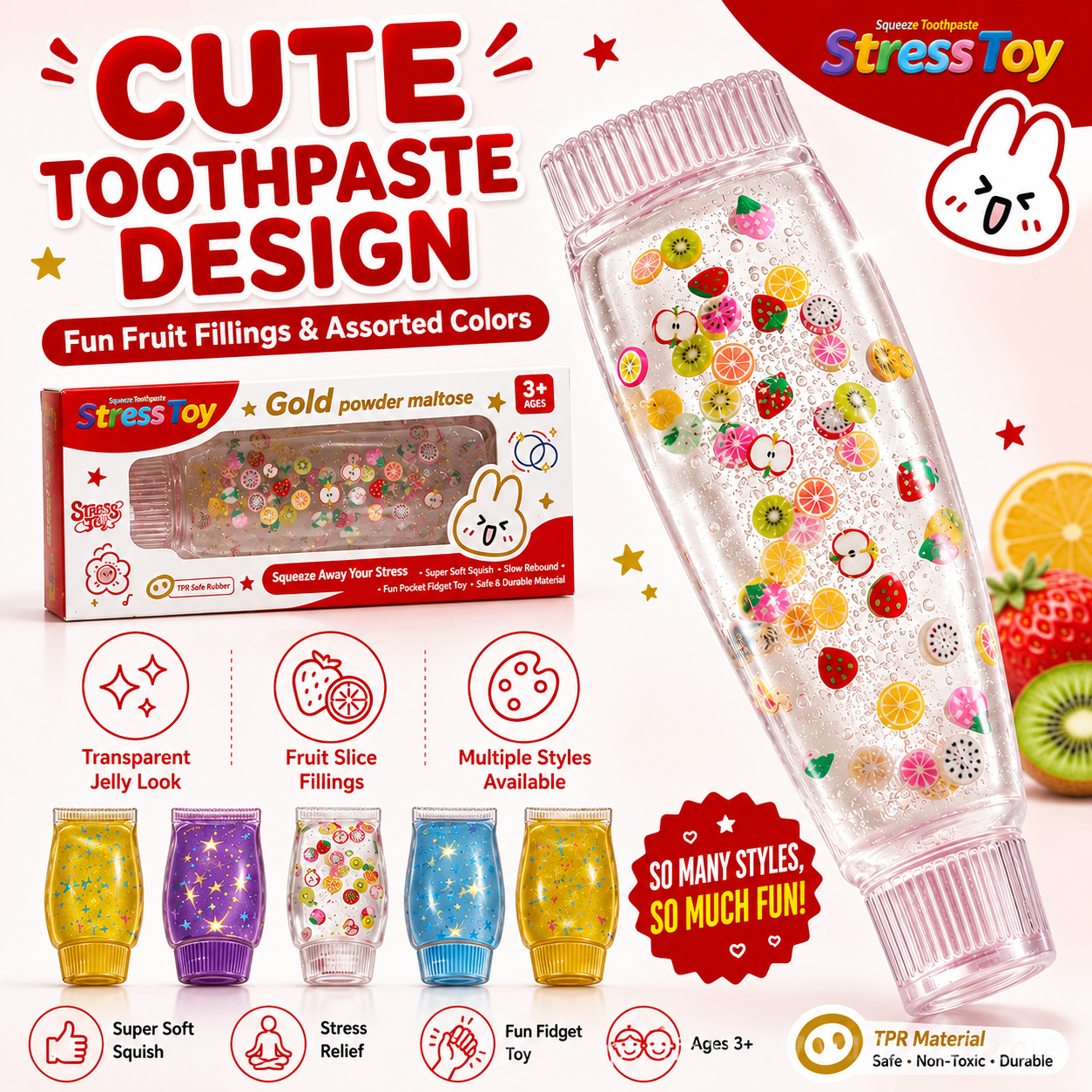 Toothpaste Squishy Toy for Stress Relief