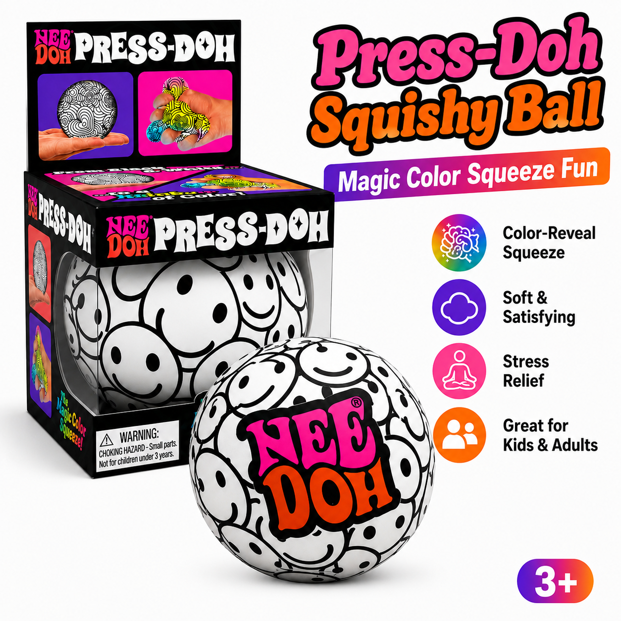 Magic Color Changing Squeeze Ball – Soft Sensory Stress Relief Toy