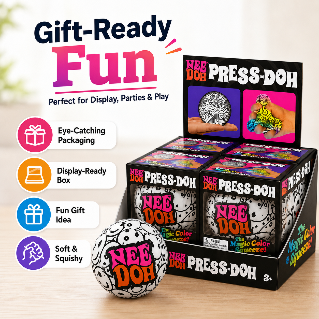 Magic Color Changing Squeeze Ball – Soft Sensory Stress Relief Toy