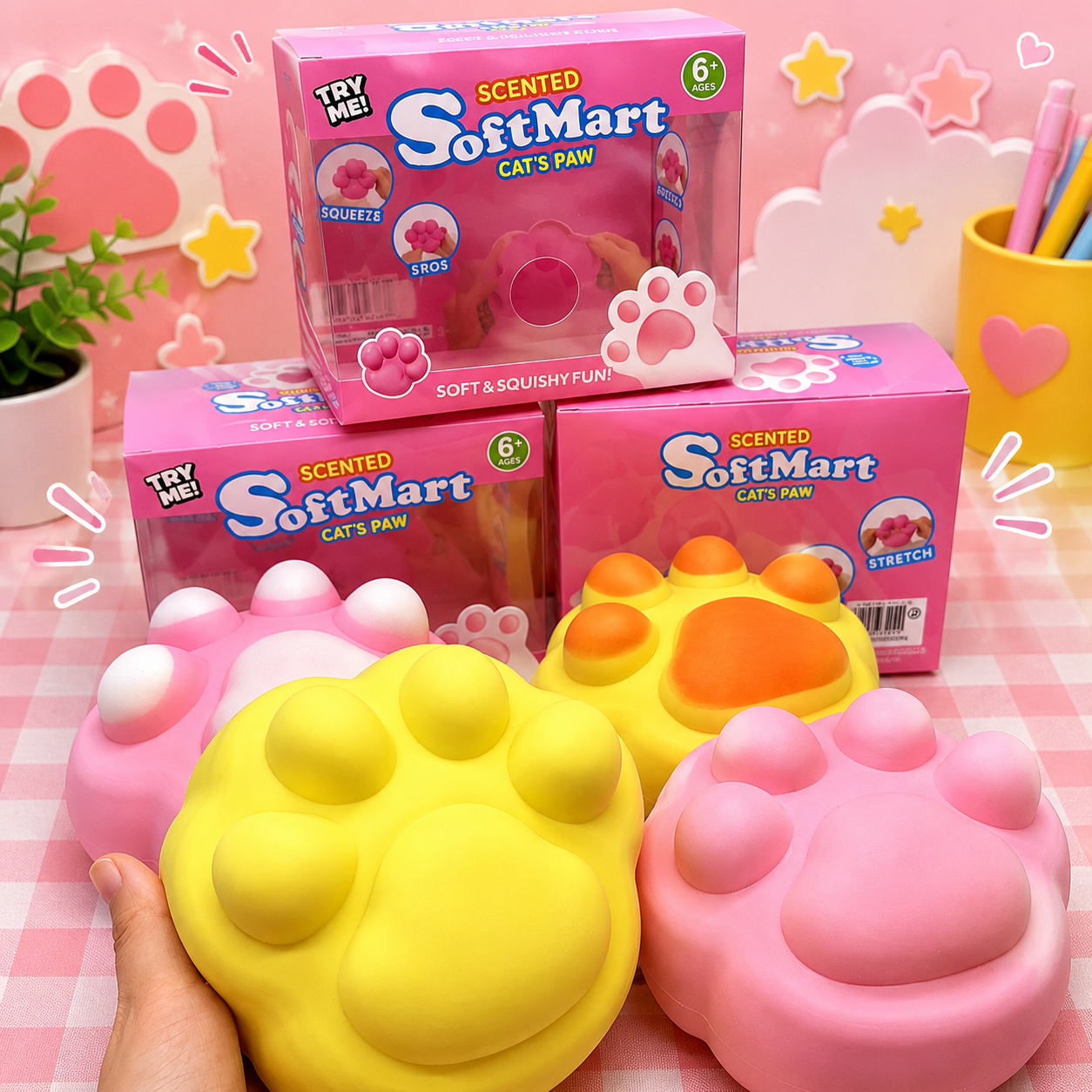 Jumbo Scented Cat Paw Squishy Toy