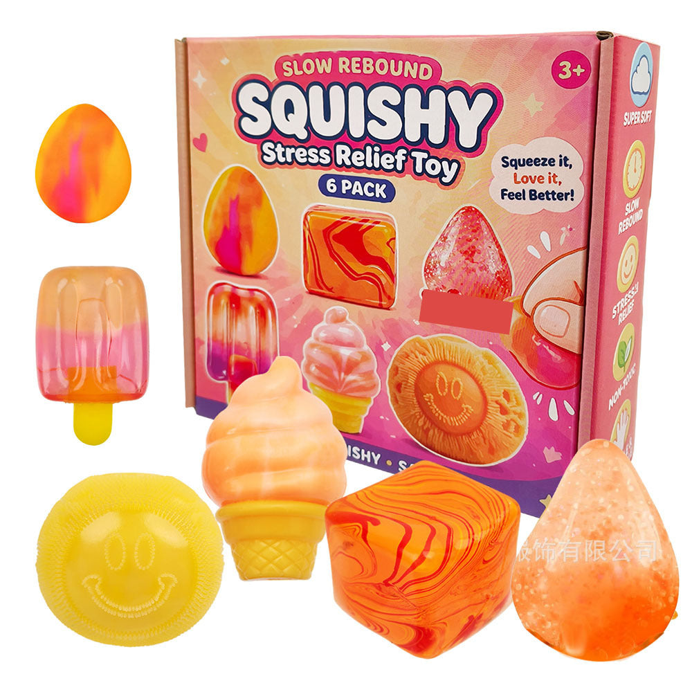 Squishy Stress Relief SquishyBox - Set of 6
