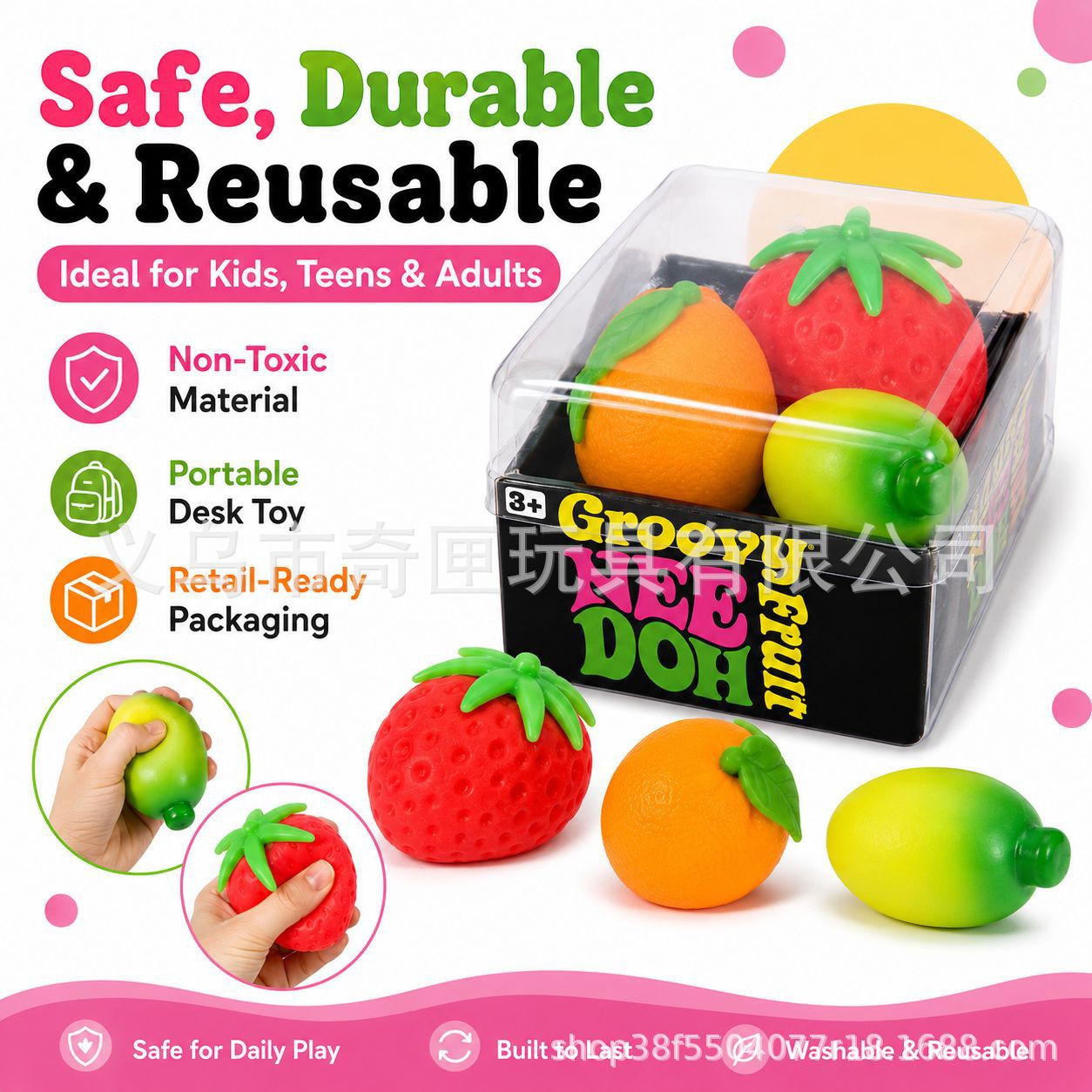 Fruit Squishy Sensory Toy Set