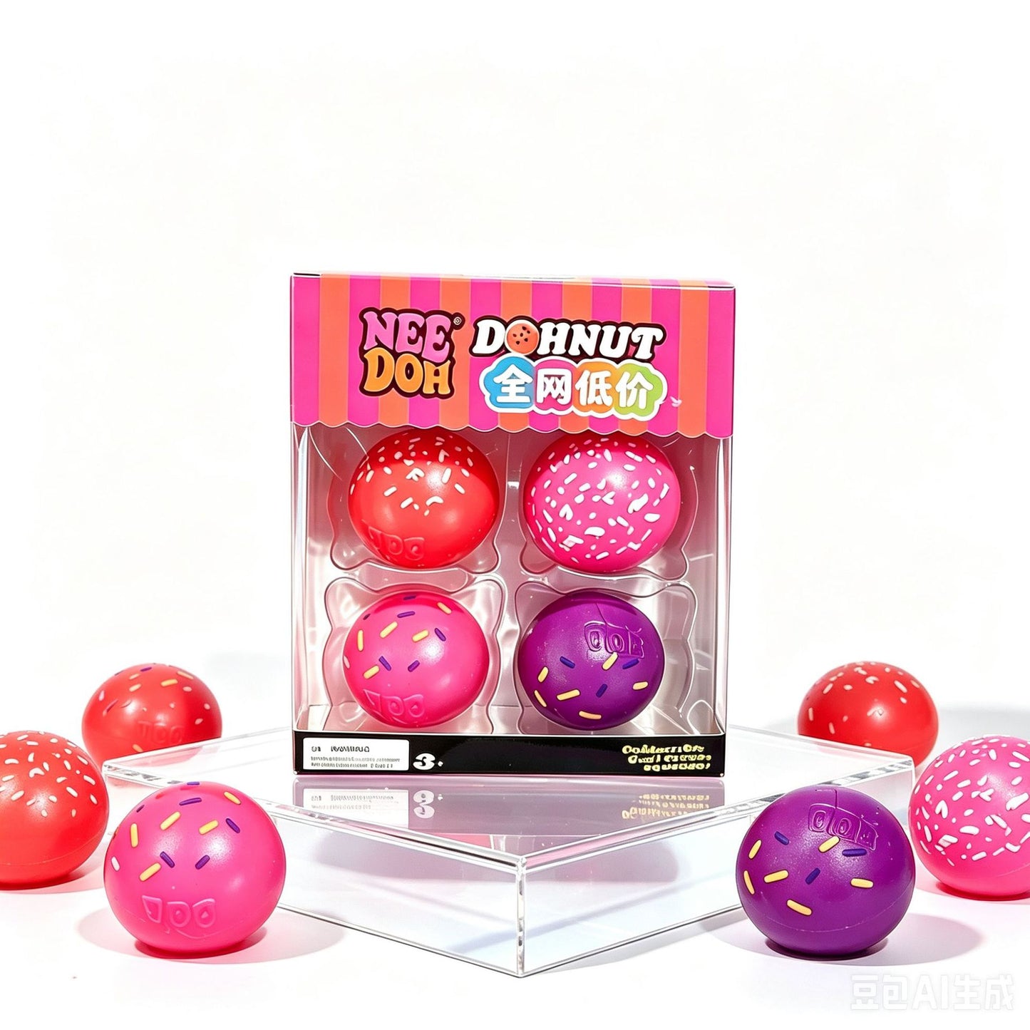 Donut Scented Sensory Squeeze Ball Set – 4 Pack