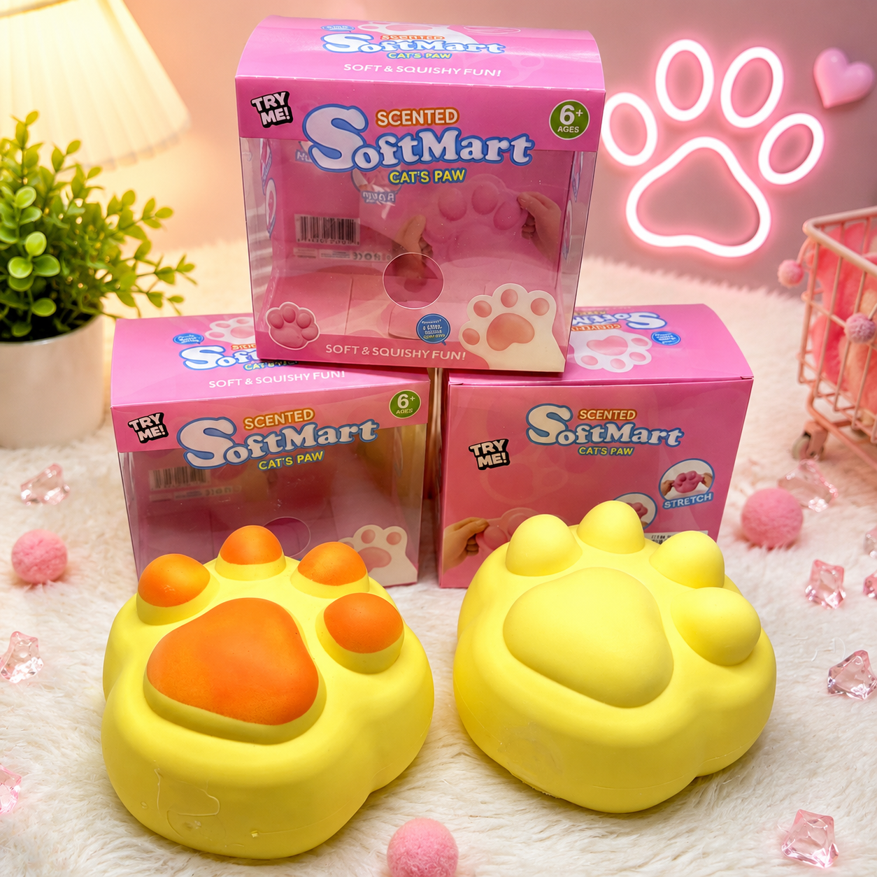 Jumbo Scented Cat Paw Squishy Toy