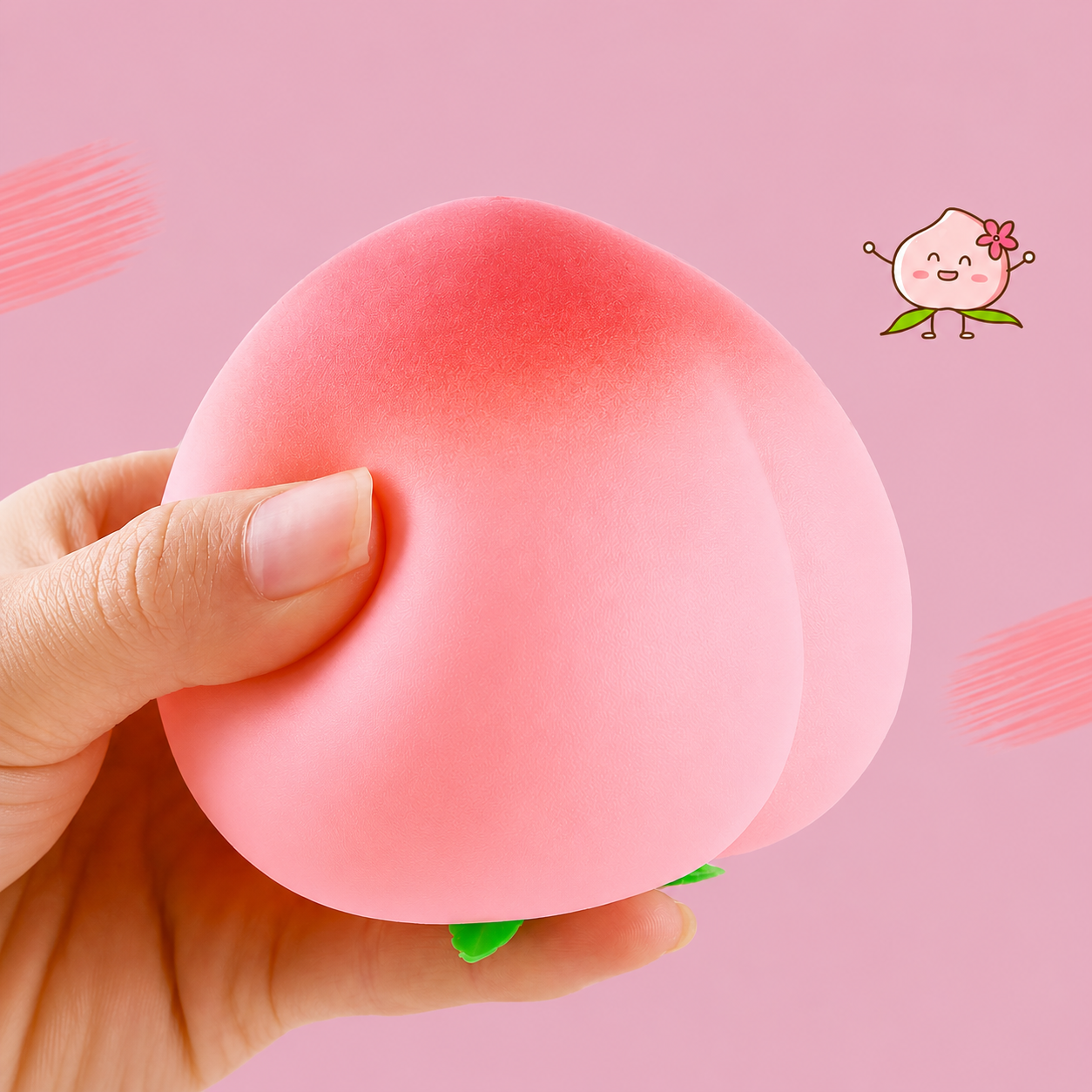 Jumbo Peach Slow Rise Squishy