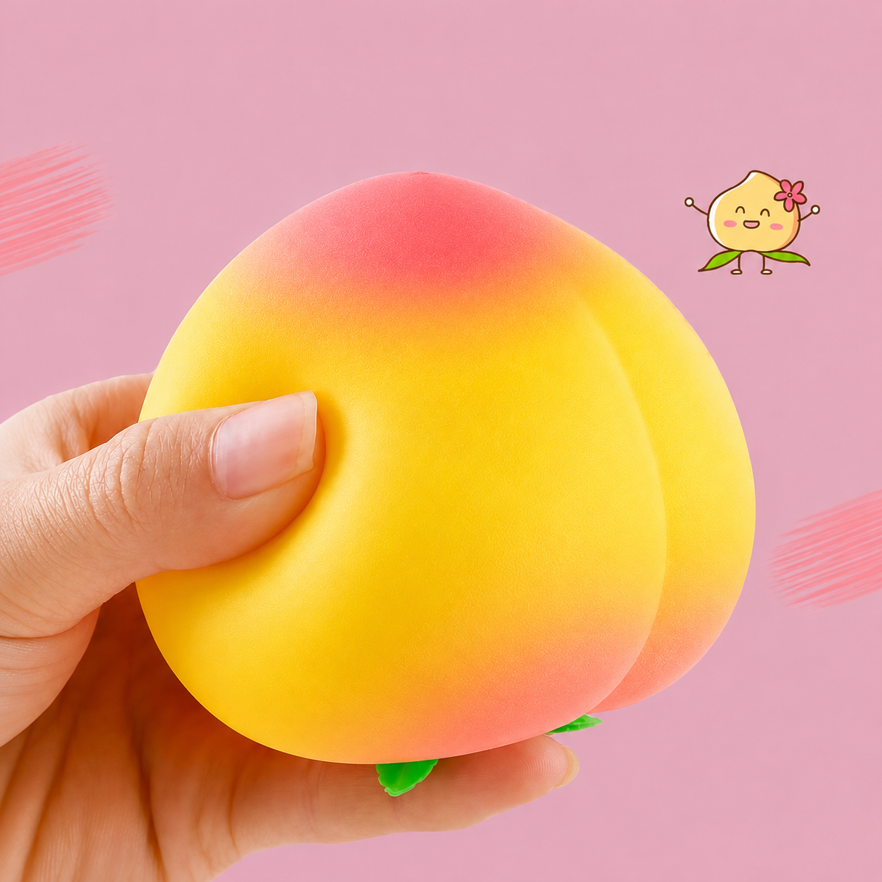 Jumbo Peach Slow Rise Squishy