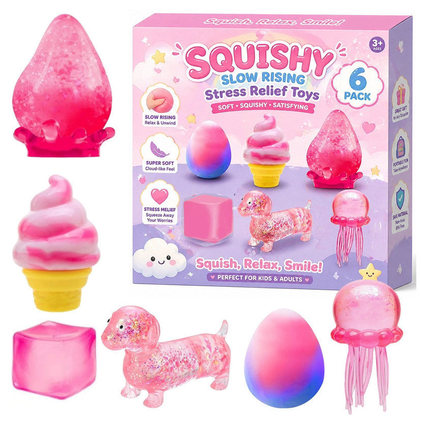 Squishy Stress Relief SquishyBox - Set of 6