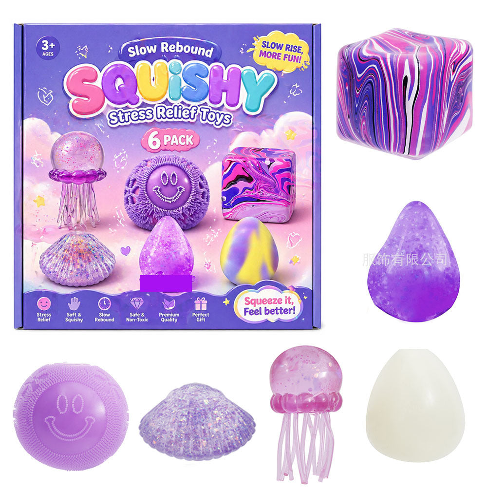 Squishy Stress Relief SquishyBox - Set of 6