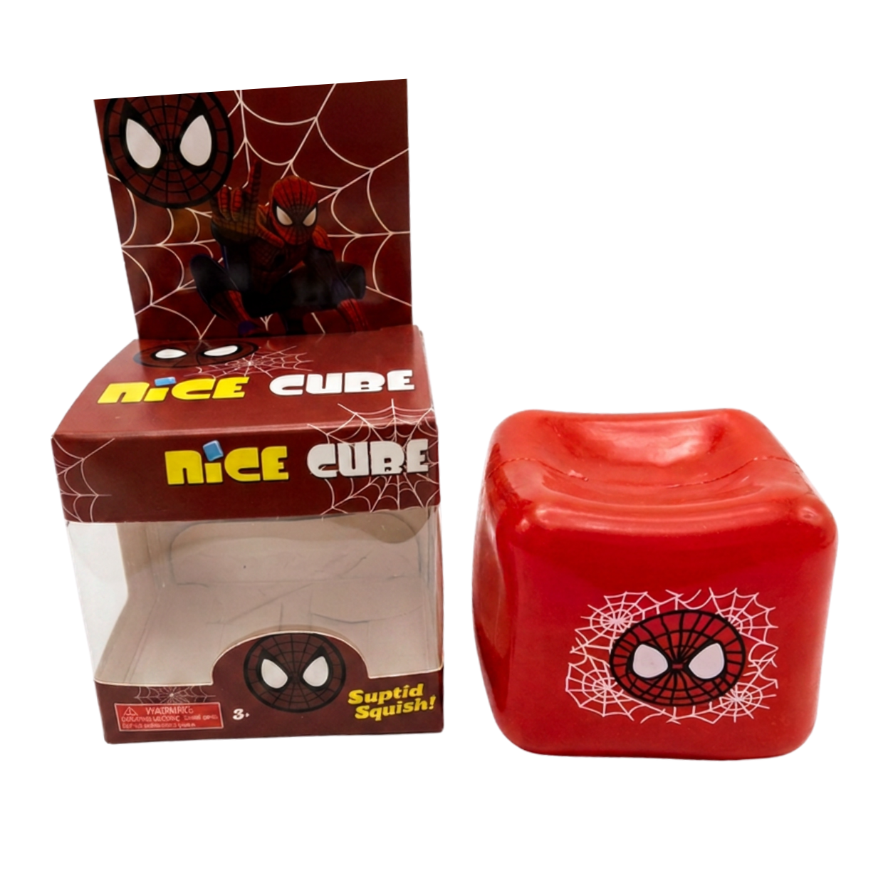 Red Spider Web Squishy Cube