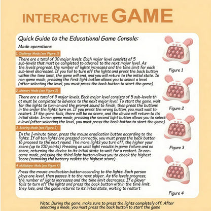 Quick Push Pop Game Console