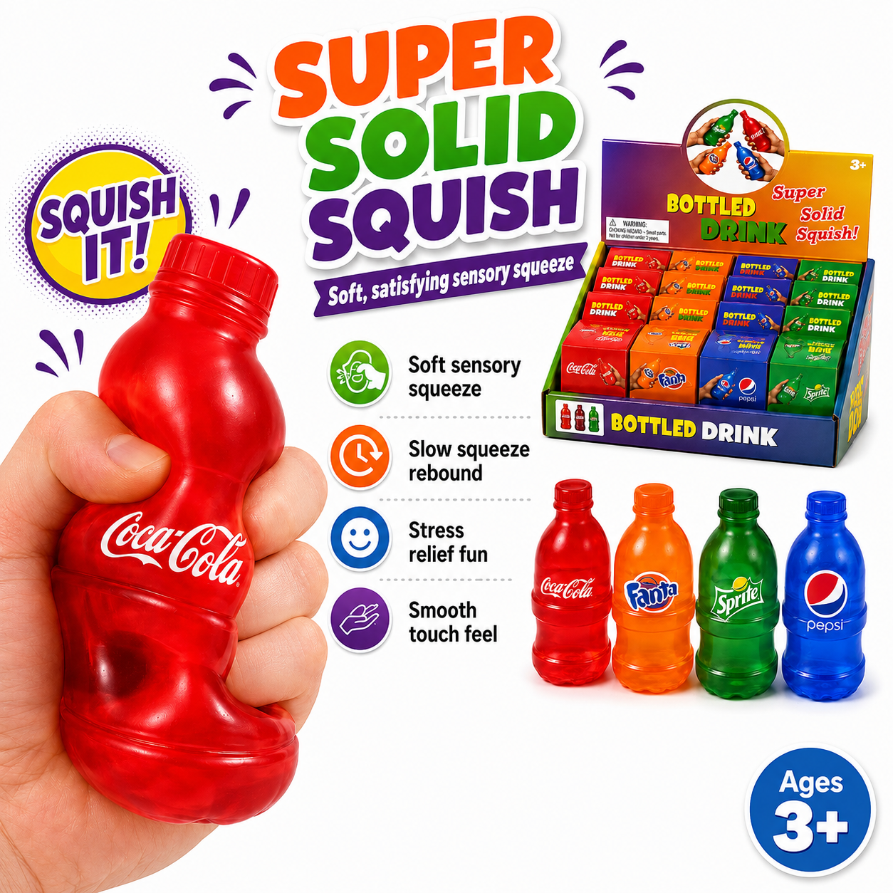 Assorted Soda Bottle Squishy