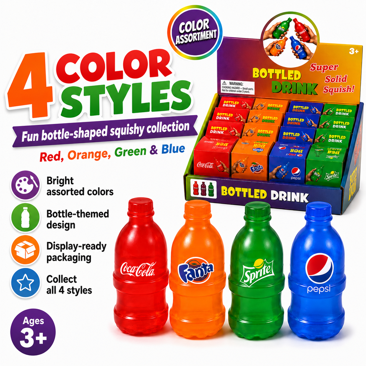 Assorted Soda Bottle Squishy