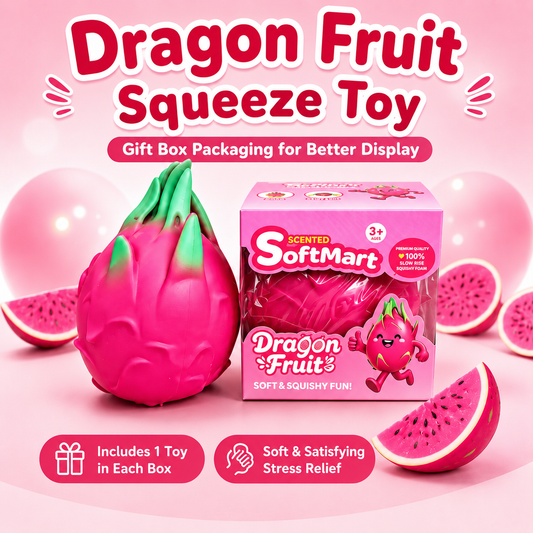 Jumbo Dragon Fruit Slow Rise Squishy
