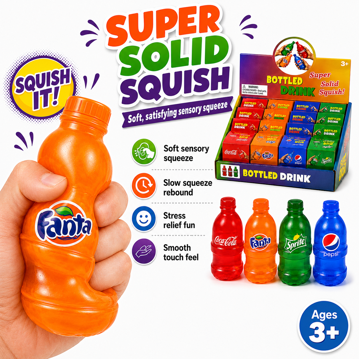 Assorted Soda Bottle Squishy