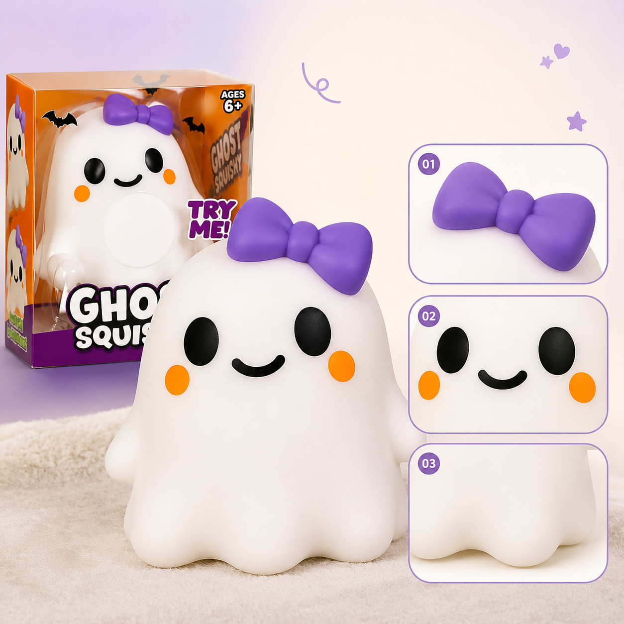 Cute Ghost Squishy Squeeze Toy