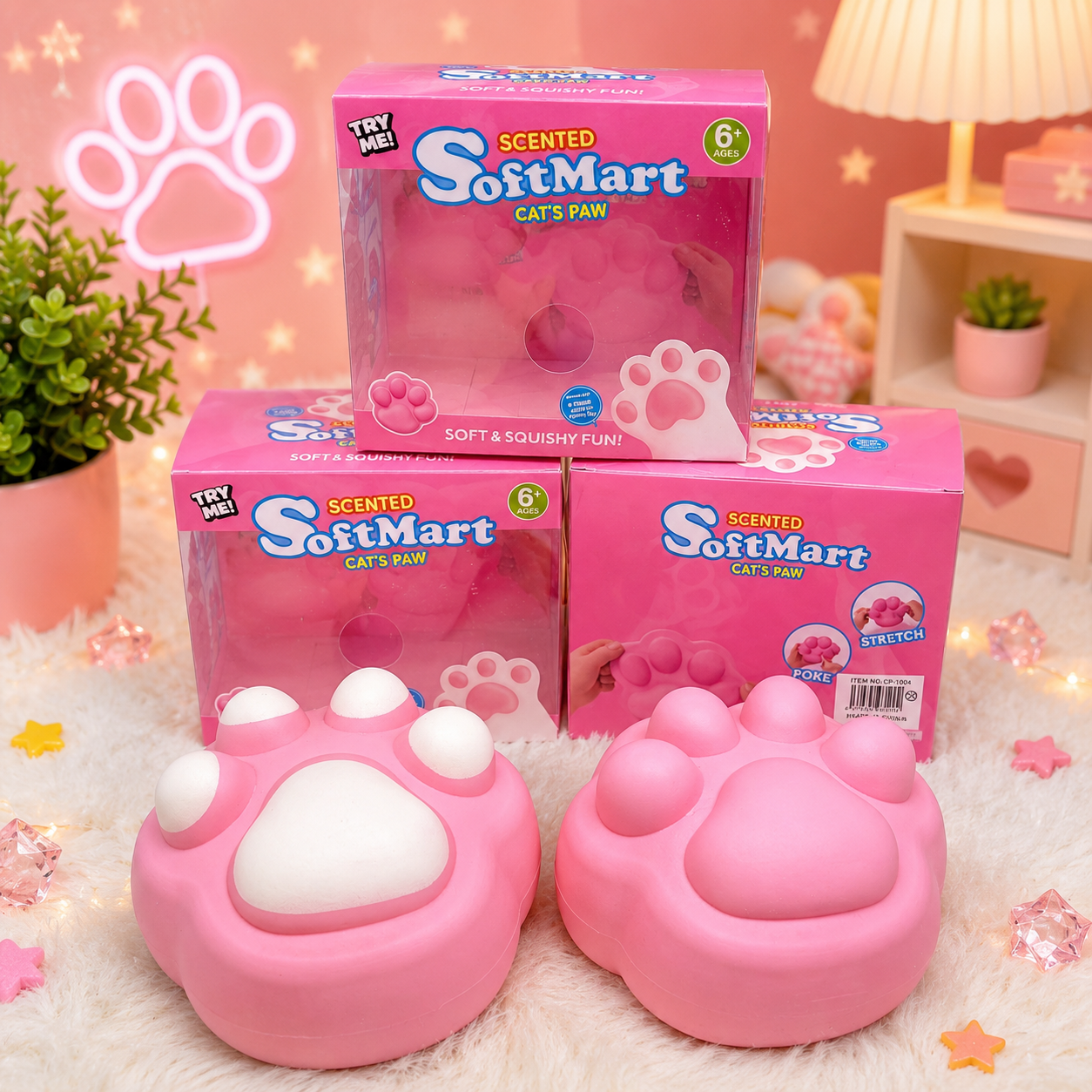 Jumbo Scented Cat Paw Squishy Toy